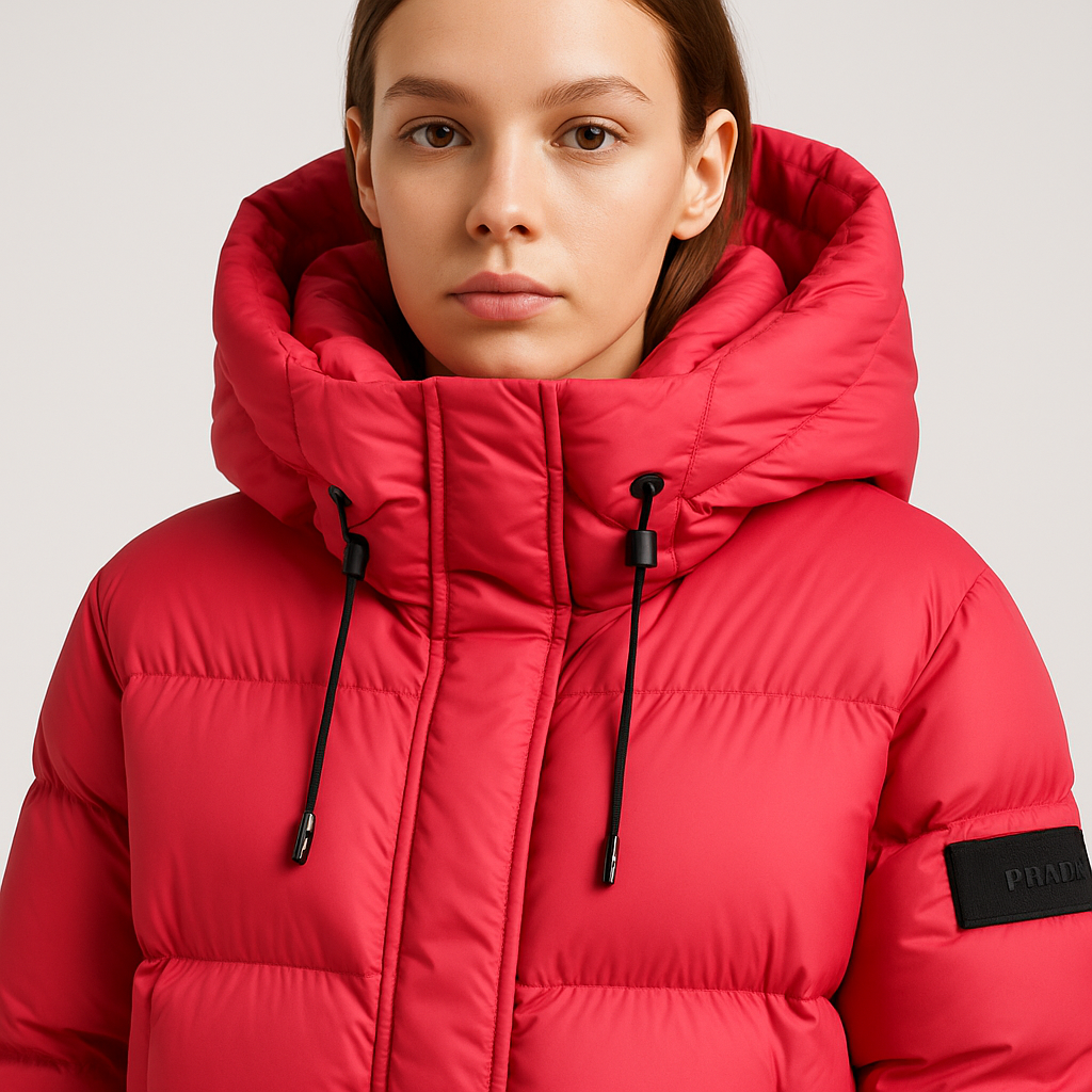 Home Regisens pink parka close up