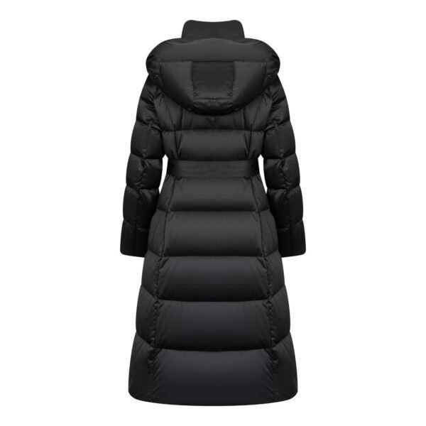 regisens elegance belted long down coat