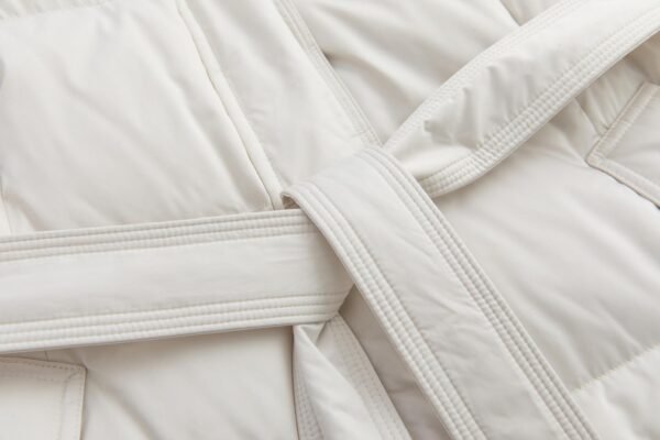 regisens elegance belted long down coat