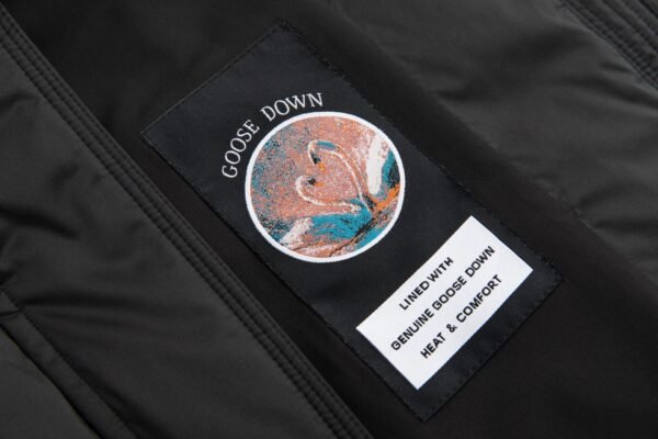 regisens elegance belted long down coat